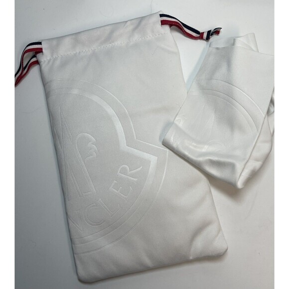 Moncler Sunglasses Eyeglasses Drawstring Protective Pouch W/Cleaning Cloth New - Picture 1 of 6